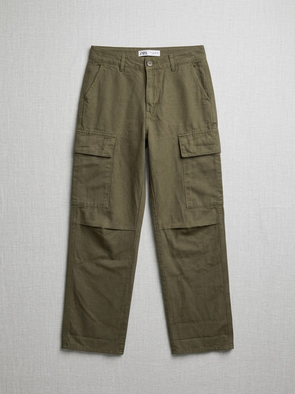 ZARA Men's Olive Cargo Trousers